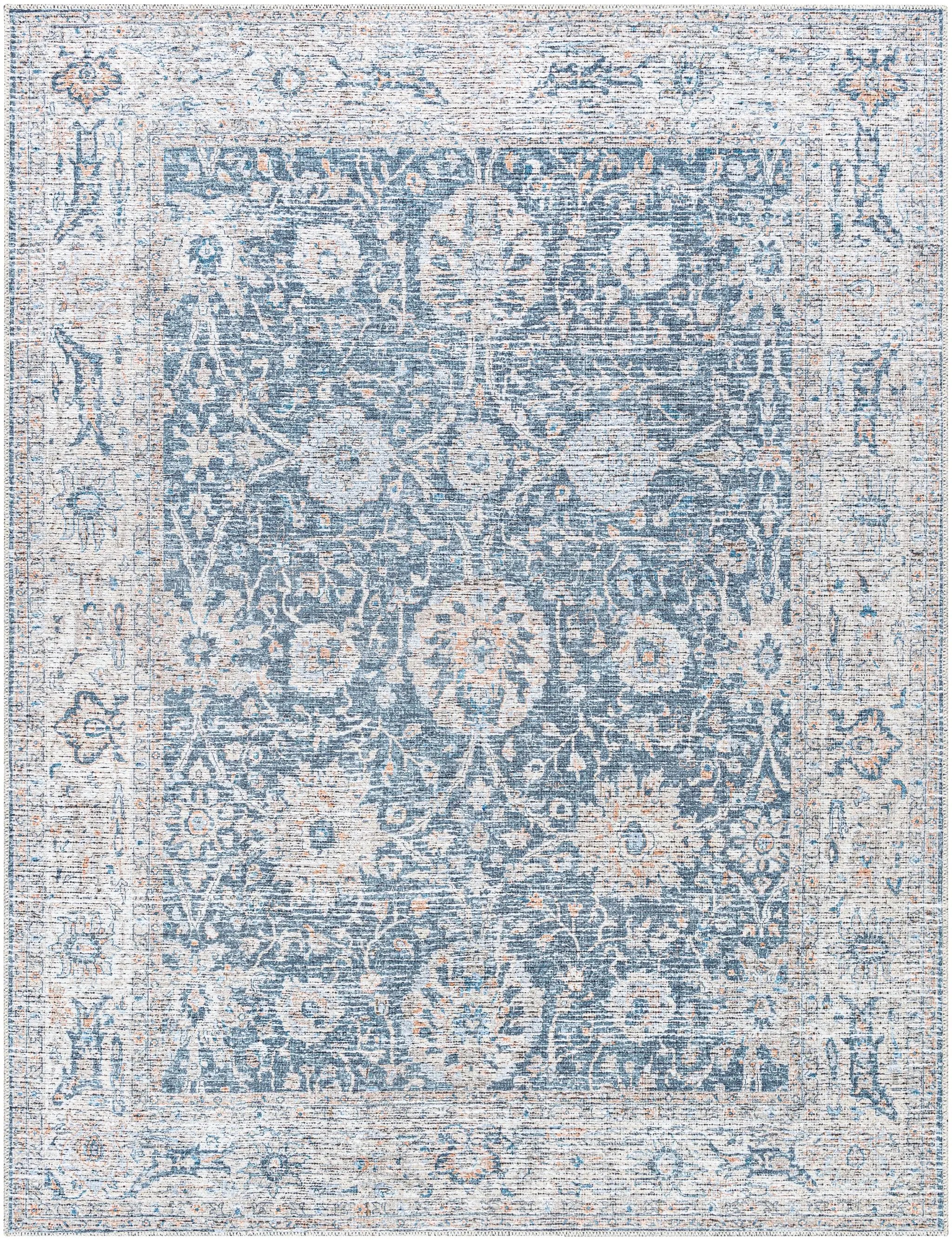 Vinny VNY-2306 Dark-Blue Area Rug by LIVABLISS