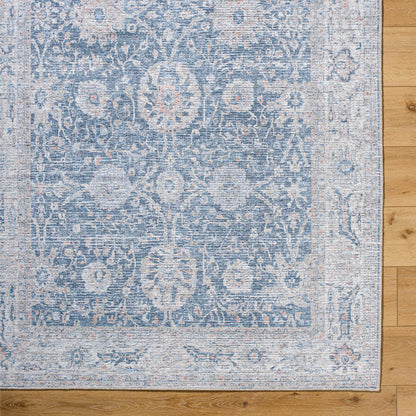 Surya Vinny VNY-2306 Dark Blue Machine Washable Area Rug by LIVABLISS
