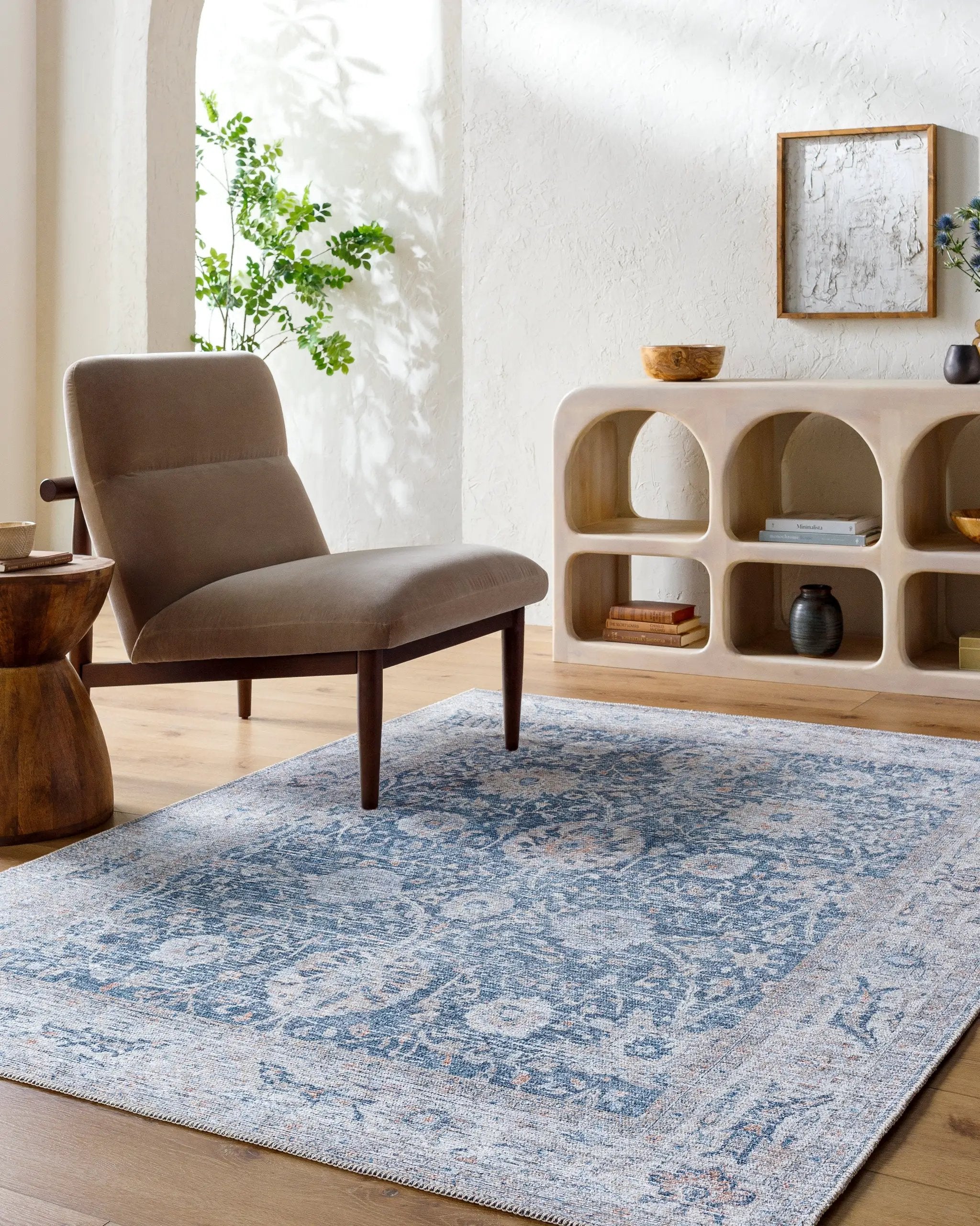 Vinny VNY-2306 Dark-Blue Area Rug by LIVABLISS