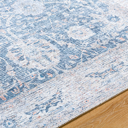 Surya Vinny VNY-2306 Dark Blue Machine Washable Area Rug by LIVABLISS
