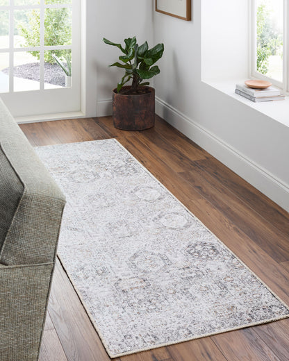 Surya Vinny VNY-2309 Light Gray Machine Washable Area Rug by LIVABLISS