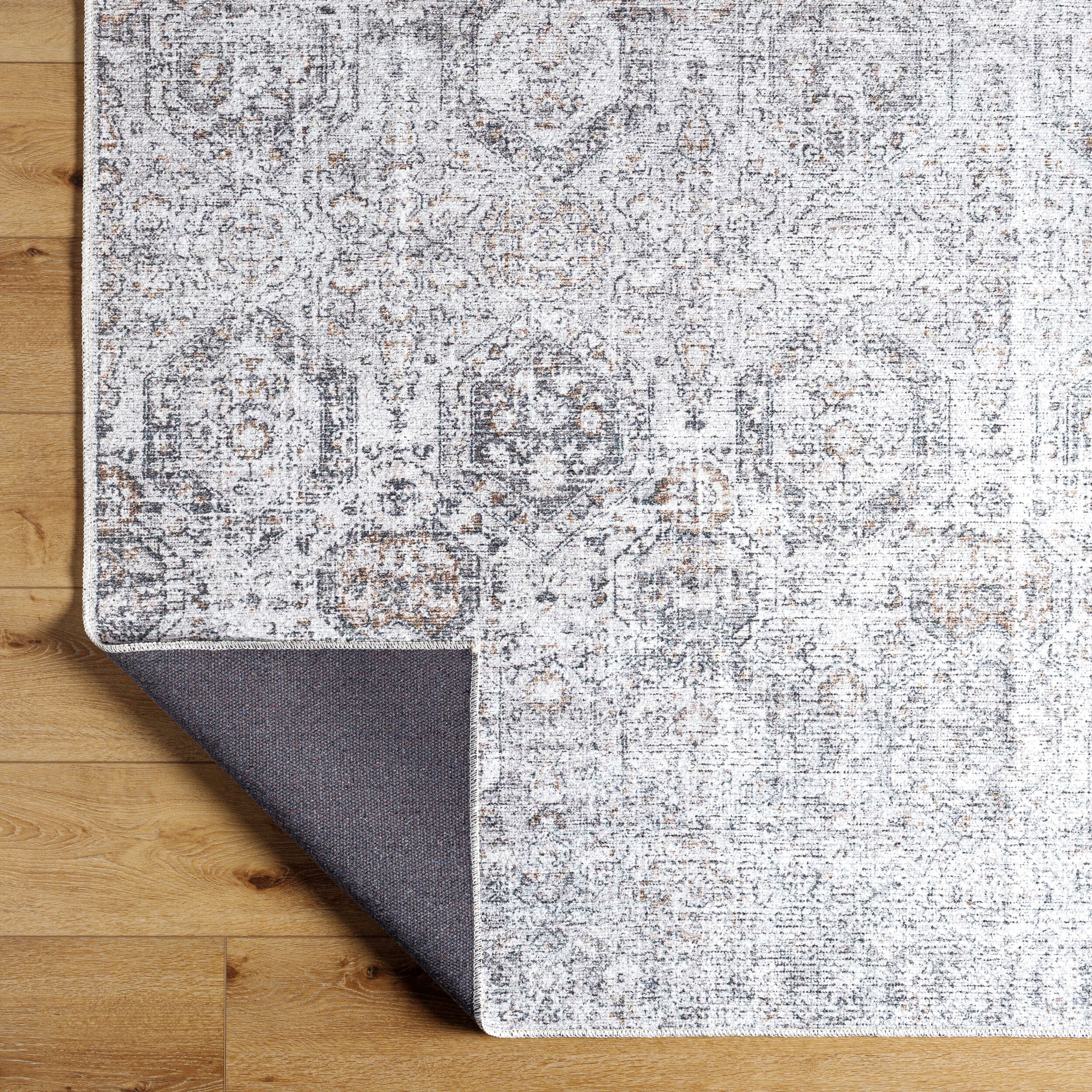 Surya Vinny VNY-2309 Light Gray Machine Washable Area Rug by LIVABLISS