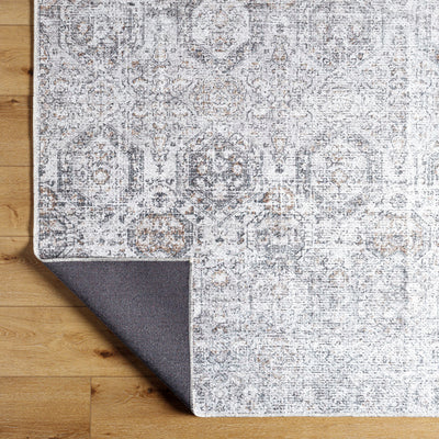 Surya Vinny VNY-2309 Light Gray Machine Washable Area Rug by LIVABLISS