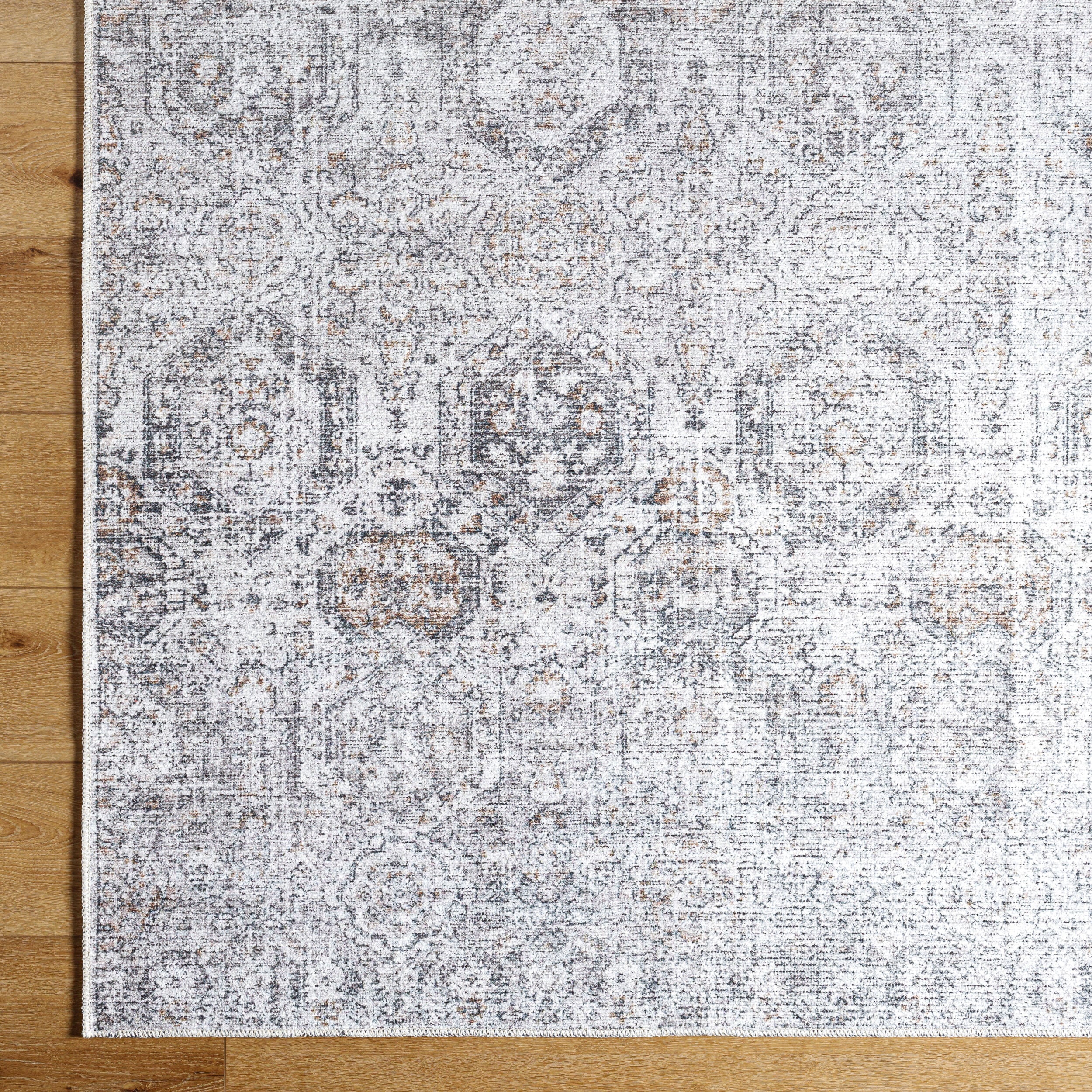 Surya Vinny VNY-2309 Light Gray Machine Washable Area Rug by LIVABLISS