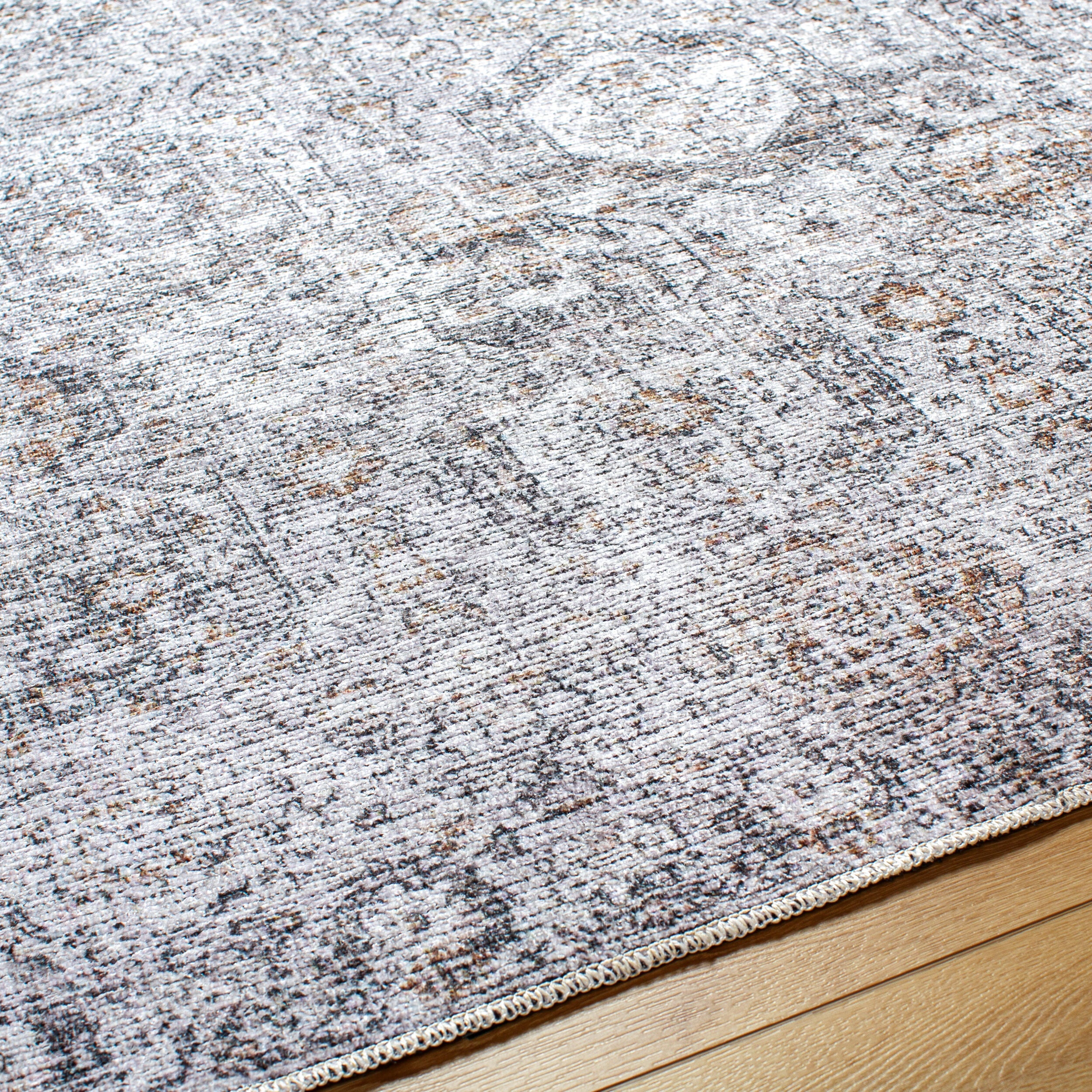 Surya Vinny VNY-2309 Light Gray Machine Washable Area Rug by LIVABLISS