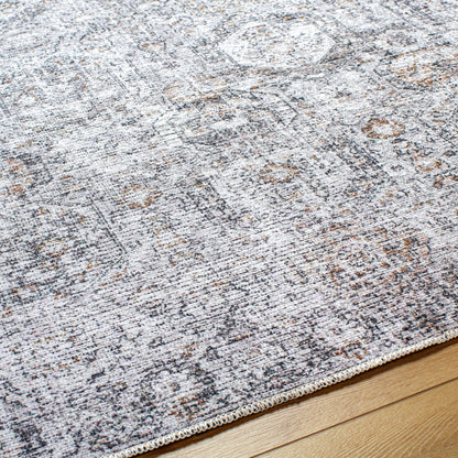 Surya Vinny VNY-2309 Light Gray Machine Washable Area Rug by LIVABLISS