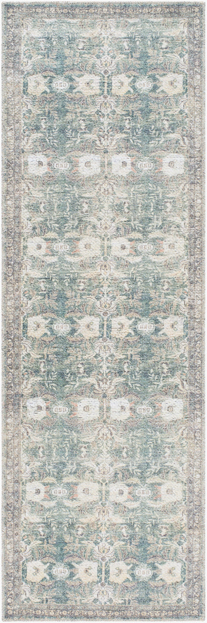 Surya Vinny VNY-2316 Medium Green Machine Washable Area Rug by LIVABLISS