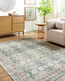 Surya Vinny VNY-2316 Medium Green Machine Washable Area Rug by LIVABLISS