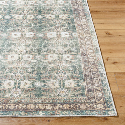Surya Vinny VNY-2316 Medium Green Machine Washable Area Rug by LIVABLISS