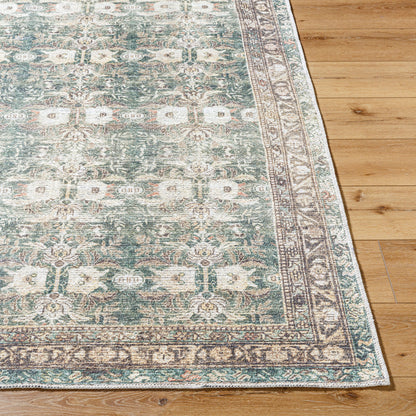 Surya Vinny VNY-2316 Medium Green Machine Washable Area Rug by LIVABLISS