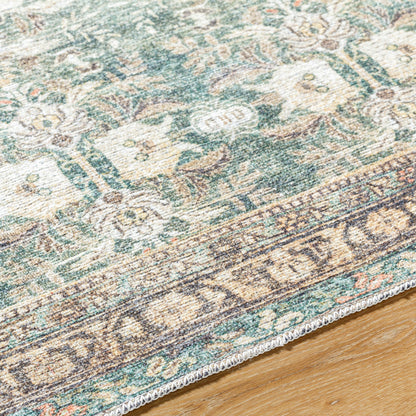 Surya Vinny VNY-2316 Medium Green Machine Washable Area Rug by LIVABLISS