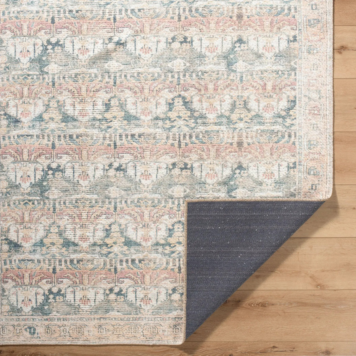 Vinny VNY-2317 Medium-Green Area Rug by LIVABLISS