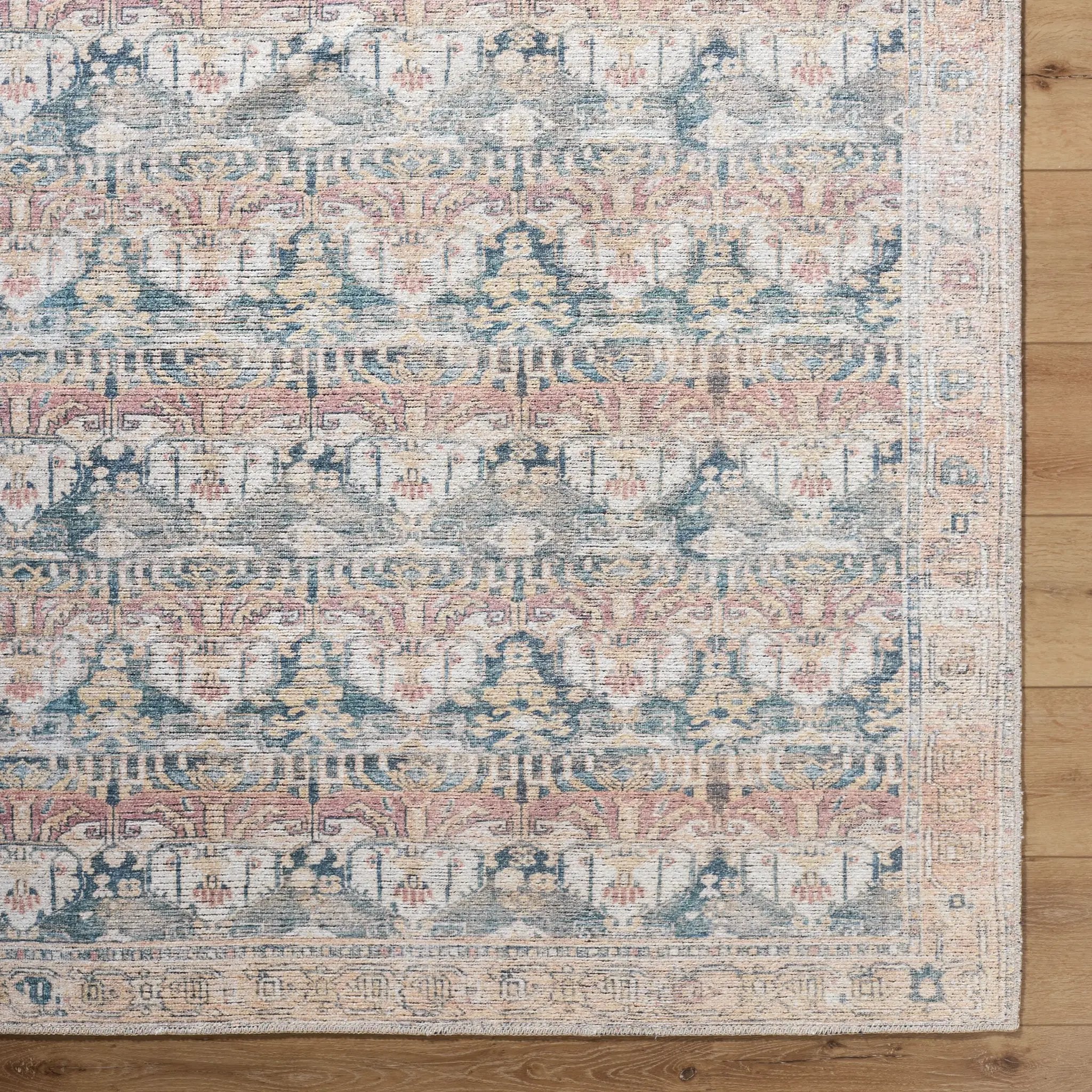 Vinny VNY-2317 Medium-Green Area Rug by LIVABLISS