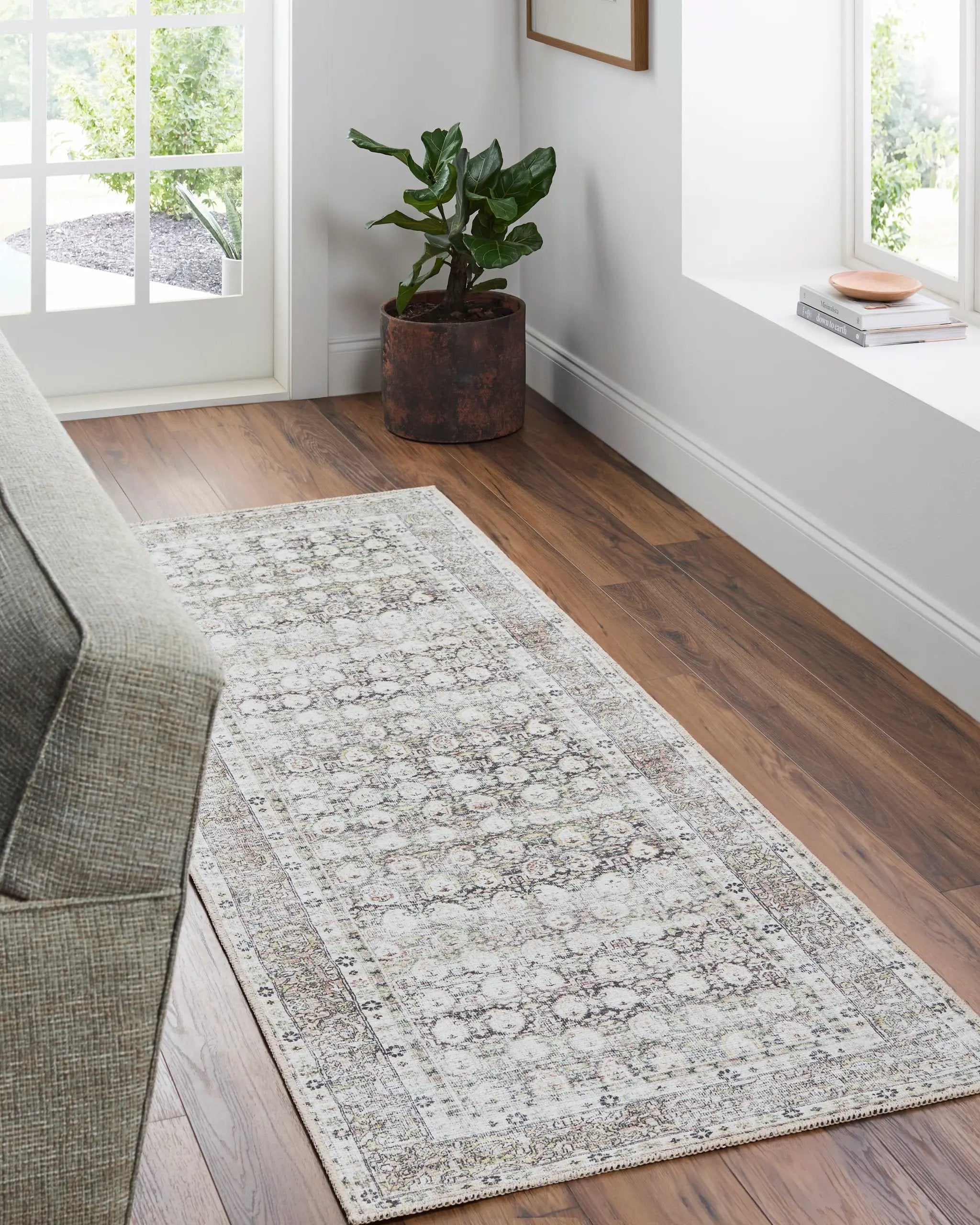 Lorelai VVLO-2300 Dark-Brown Area Rug by LIVABLISS