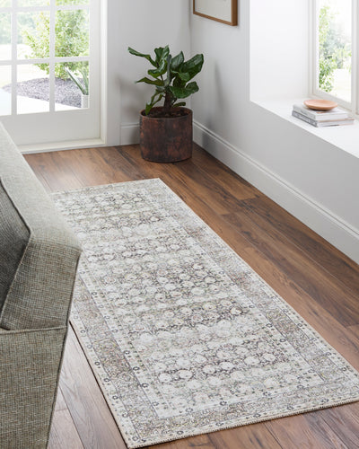 Livabliss Lorelai VVLO-2300 Dark Brown Machine Washable Area Rug