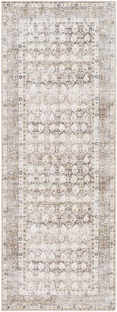 Livabliss Lorelai VVLO-2300 Dark Brown Machine Washable Area Rug