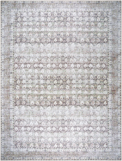 Livabliss Lorelai VVLO-2300 Dark Brown Machine Washable Area Rug