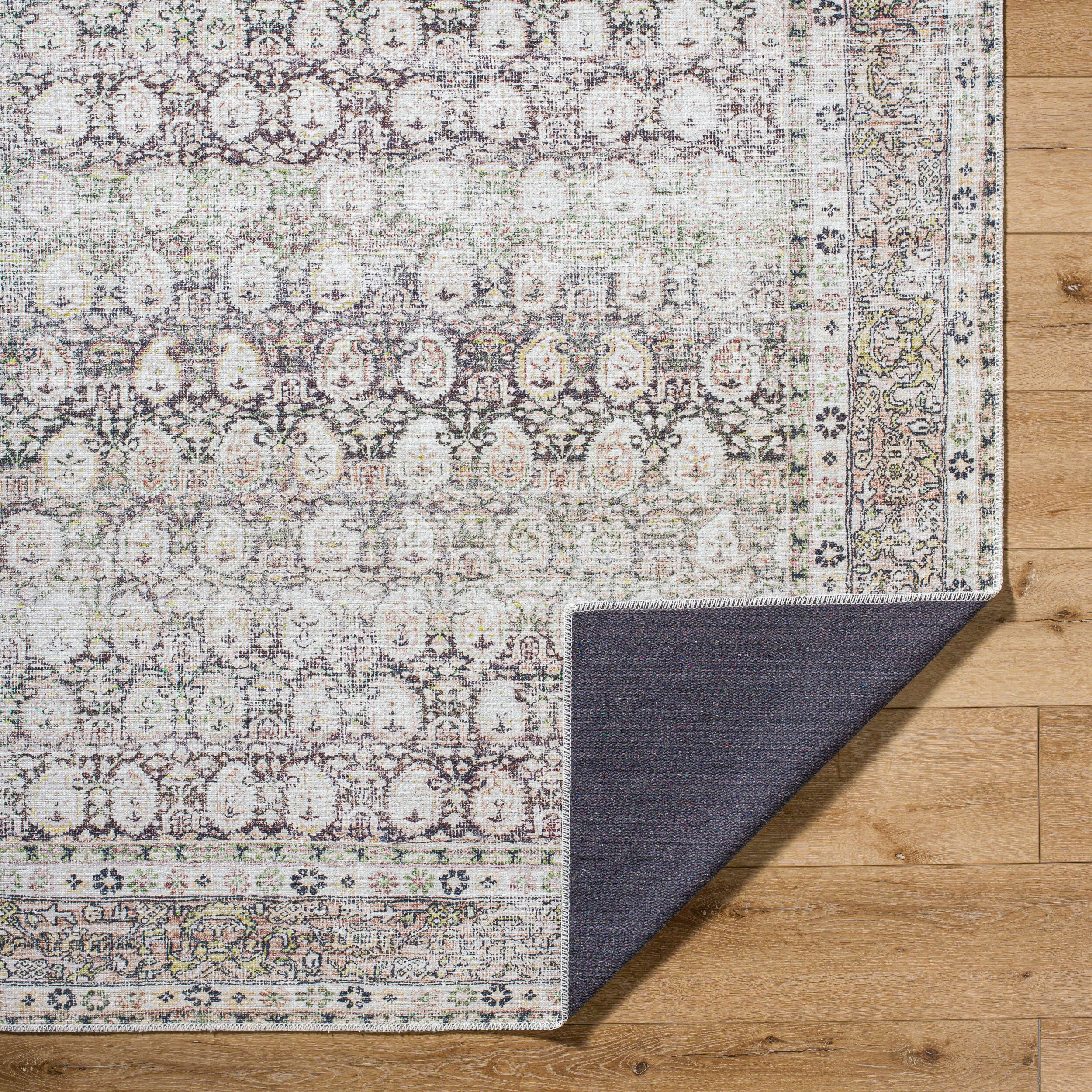 Vivir Lorelai VVLO-2300 Dark Brown Machine Washable Area Rug by LIVABLISS