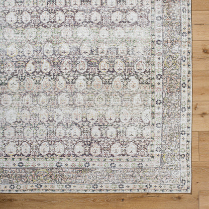Vivir Lorelai VVLO-2300 Dark Brown Machine Washable Area Rug by LIVABLISS