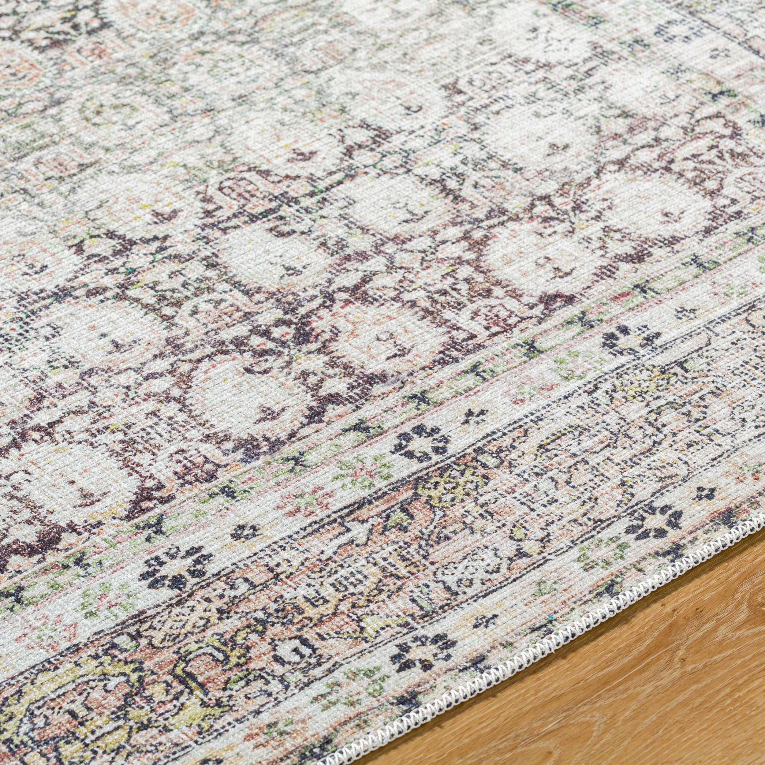 Vivir Lorelai VVLO-2300 Dark Brown Machine Washable Area Rug by LIVABLISS