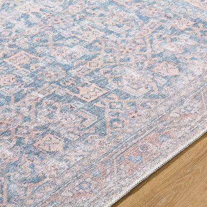 Vivir Lorelai VVLO-2301 Deep Teal Machine Washable Area Rug by LIVABLISS