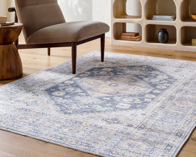 Livabliss Lorelai VVLO-2306 Black Machine Washable Area Rug