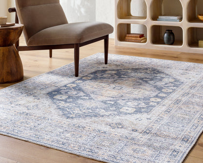 Vivir Lorelai VVLO-2306 Black Machine Washable Area Rug by LIVABLISS