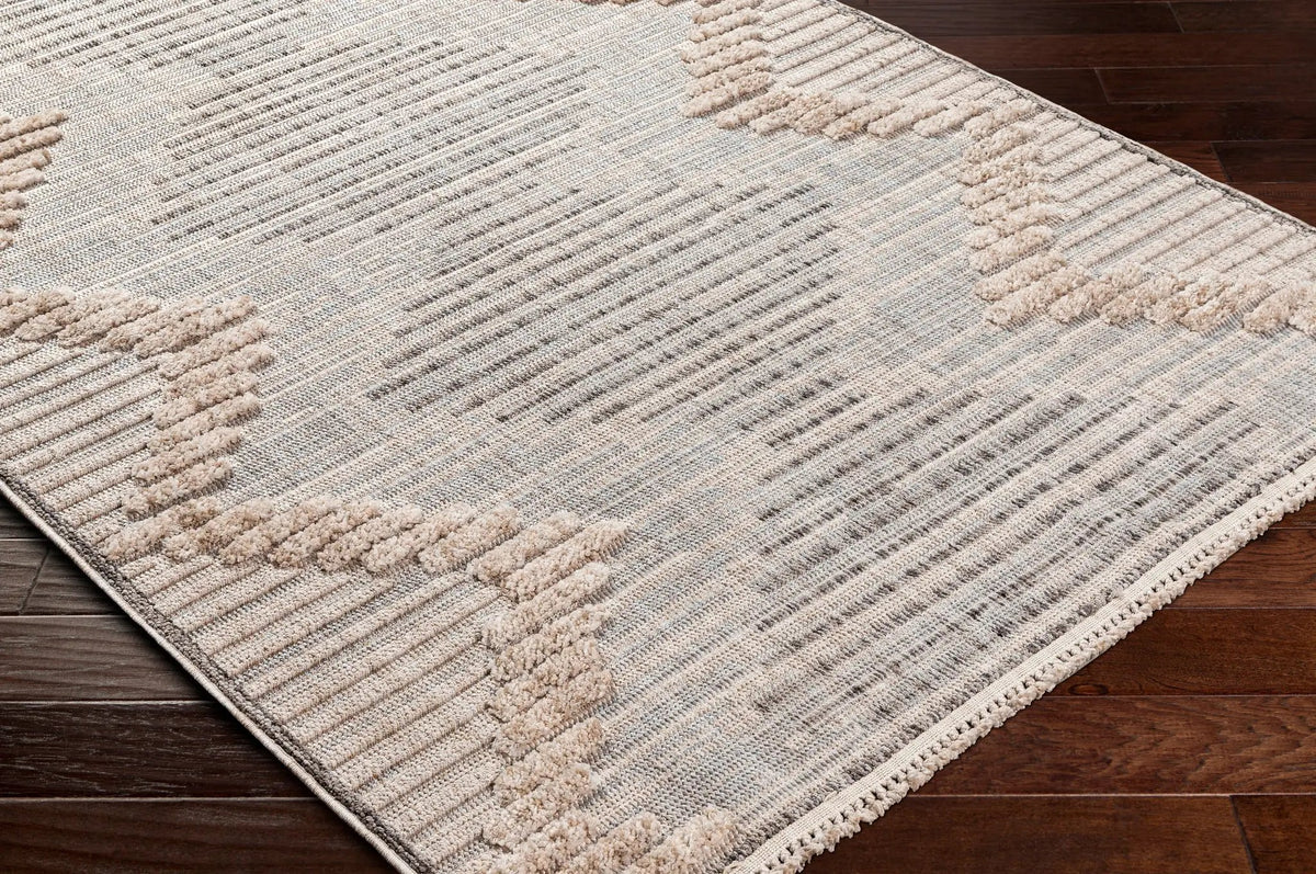 Zaragoza ZRZ-2300 Medium-Gray Area Rug by LIVABLISS
