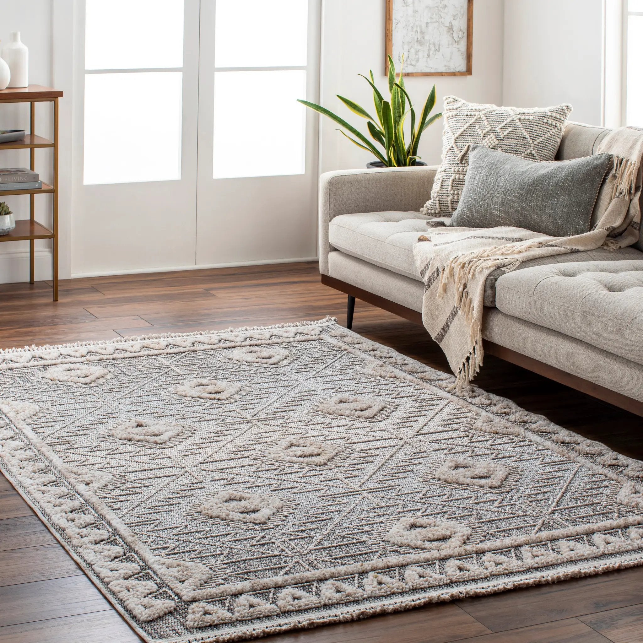 Zaragoza ZRZ-2318 Light-Beige Area Rug by LIVABLISS